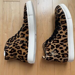 Charlotte Olympia Leopard Print High-Top Sneakers